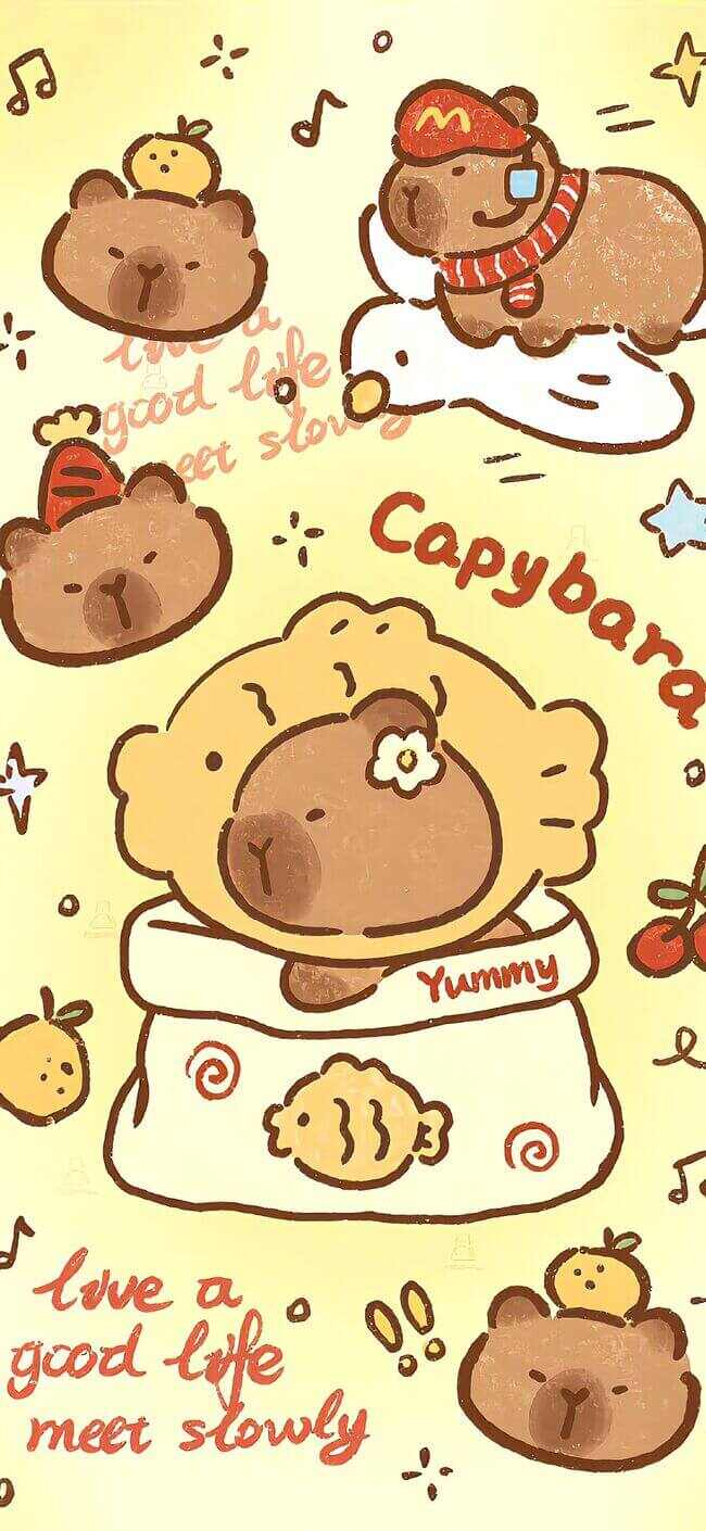 Hình nền Capybara dễ thương 1